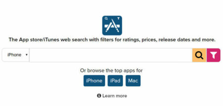Site internet spécialisé dans la recherche d’applications pour iPhone et iPad