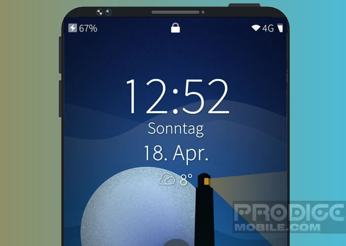 Interface utilisateur de Sailfish OS sur un smartphone