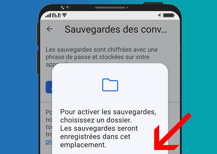 Procédure à suivre pour activer le système automatique de sauvegarde de Signal