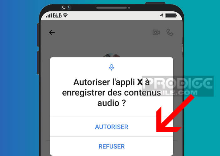 Autoriser l’enregistrement de contenus audio sur le réseau X