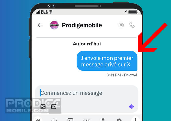 Envoyer un MP à un abonné X depuis un smartphone