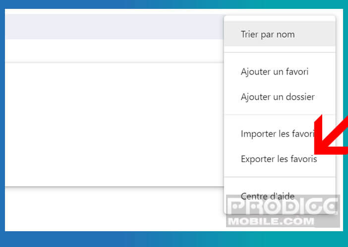 Exporter vos favoris et sauvegarder tous vos bookmarks