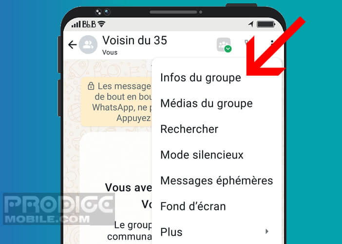 Récupérer les coordonnées d’un groupe WhatsApp