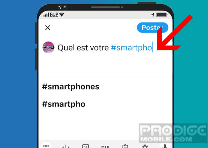 Toujours utiliser des hashtags pertinents pour enrichir ses messages