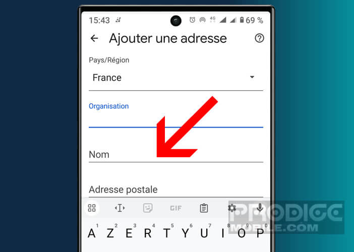 Ajouter une adresse personnelle dans Google Chrome pour la saisie automatique des formulaires