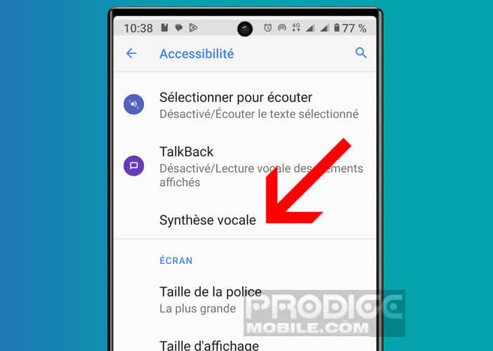 Modifier la synthèse vocale sur Android pour personnaliser la lecture audio des ebooks